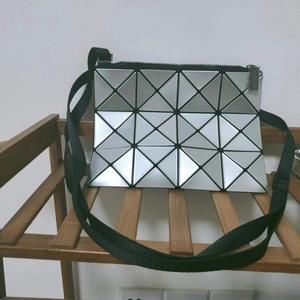 Issey Miyake Bao Bao Prism Wristlet Bag Silver